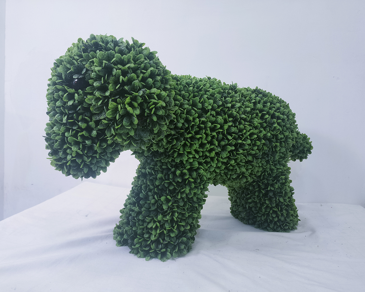 Simulated dog green carving