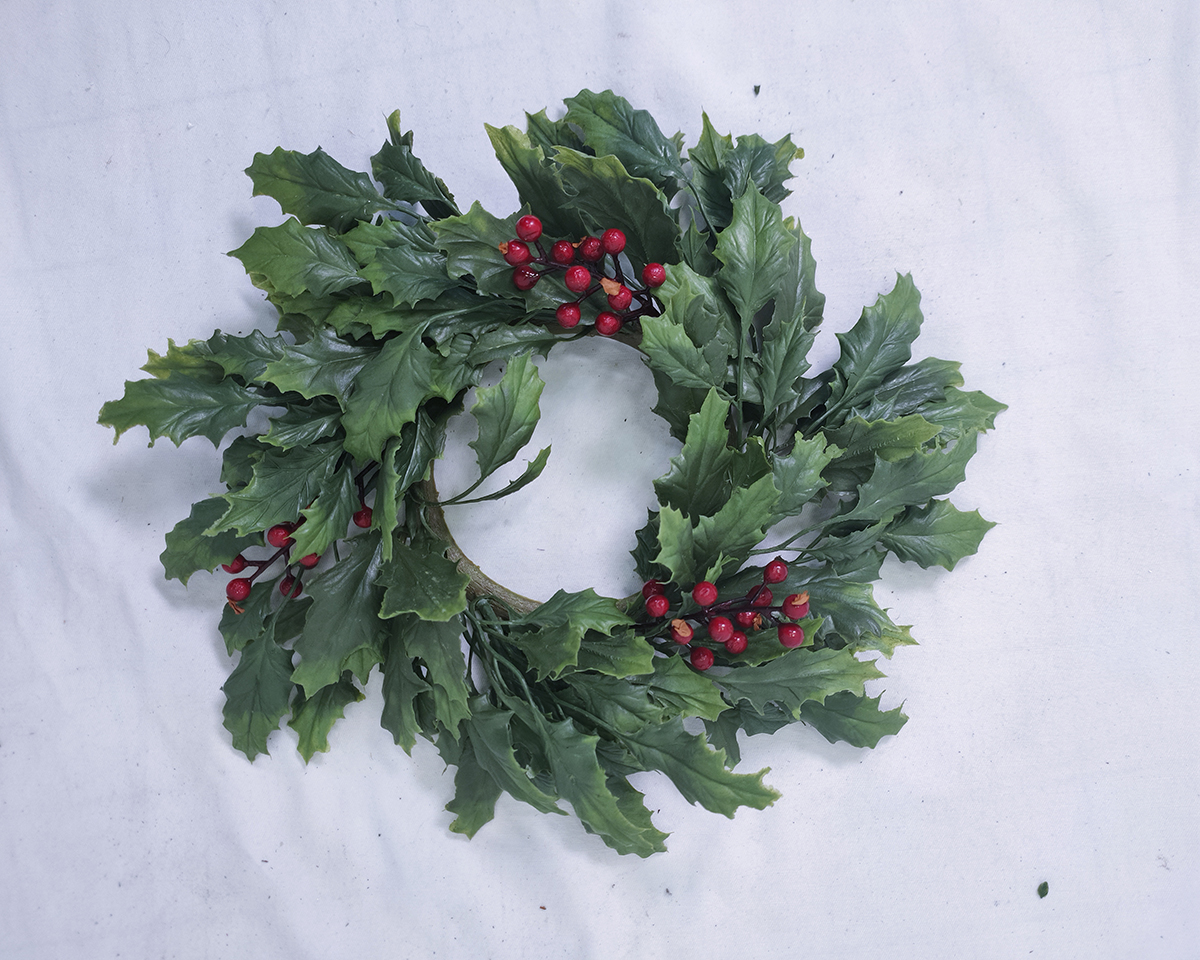 Carnival Christmas leaf red bead imitation Garland