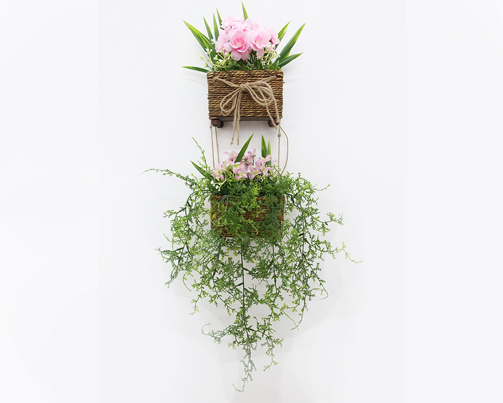 Lantian grass silk flower hanging basket
