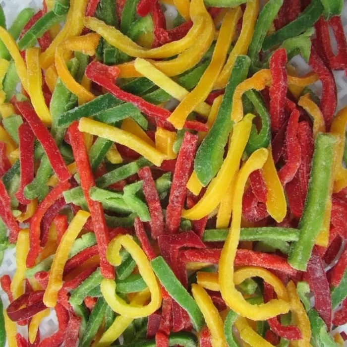 IQF Frozen Mixed Bell Pepper Strips