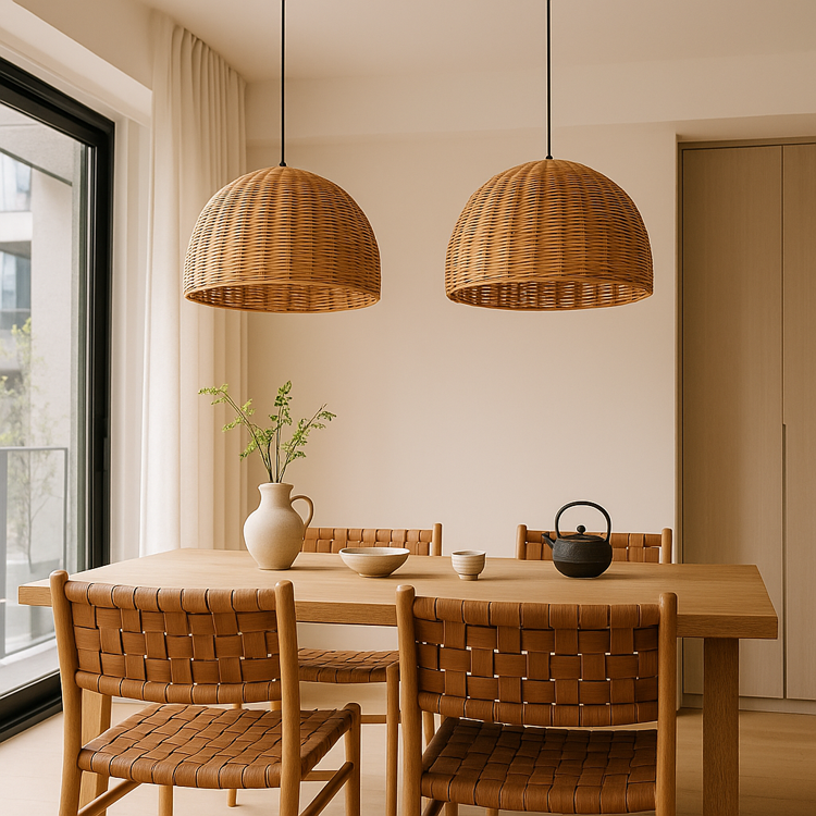 Natural Aesthetics to Light Up Your Life  Handwoven Rattan Pendant Lamp