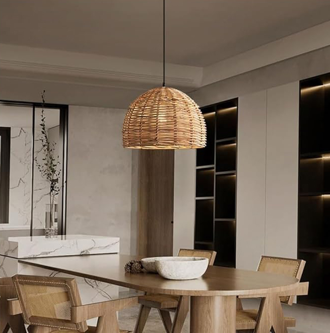 Natural Aesthetics to Light Up Your Life  Handwoven Rattan Pendant Lamp