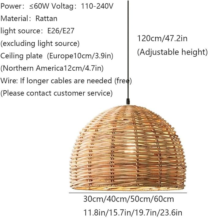 Natural Aesthetics to Light Up Your Life  Handwoven Rattan Pendant Lamp