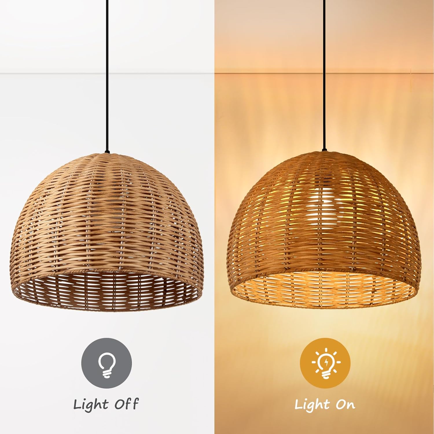 Natural Aesthetics to Light Up Your Life  Handwoven Rattan Pendant Lamp