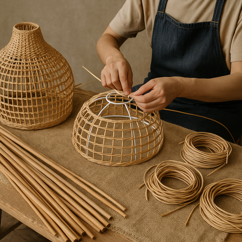 Behind the Scenes: How We Craft a Rattan Lamp Step by Step