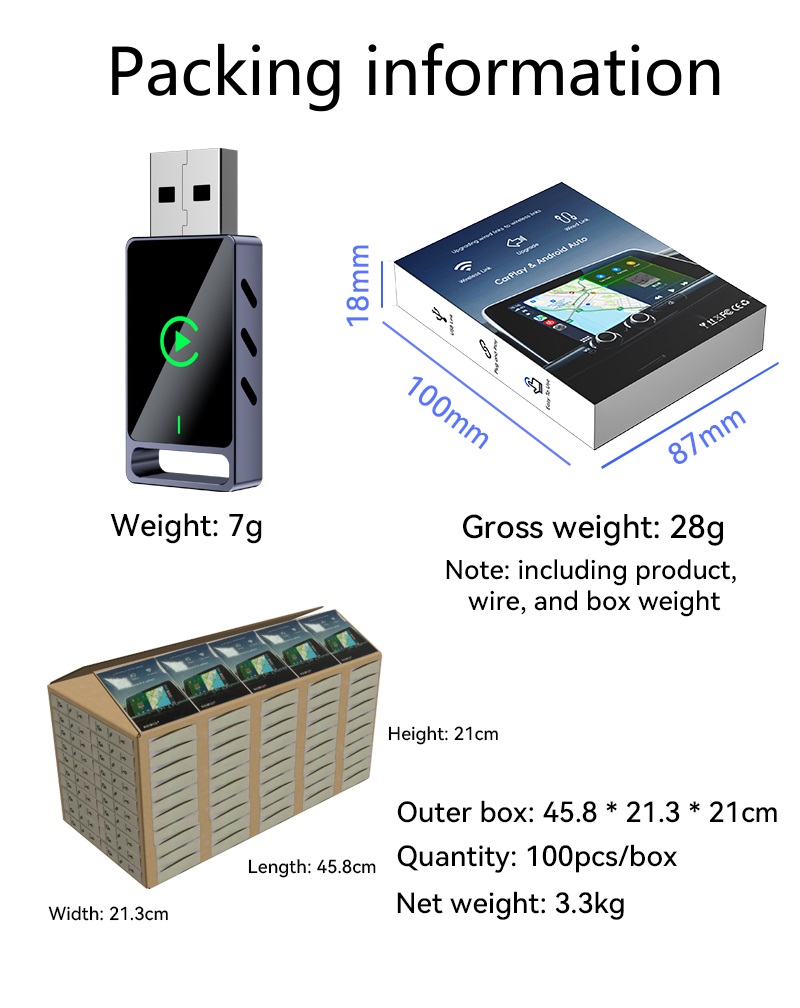 2-in-1 Carplay Android Auto Dongle