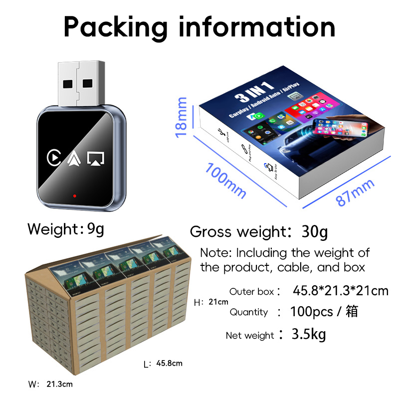 Airplay Adapter Wireless for Original Car with Carplay