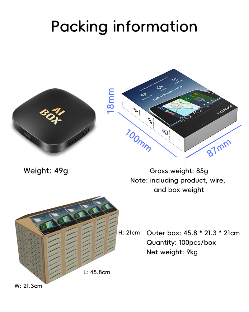 Wireless Carplay Adapter Android 13 Ai Box Streaming
