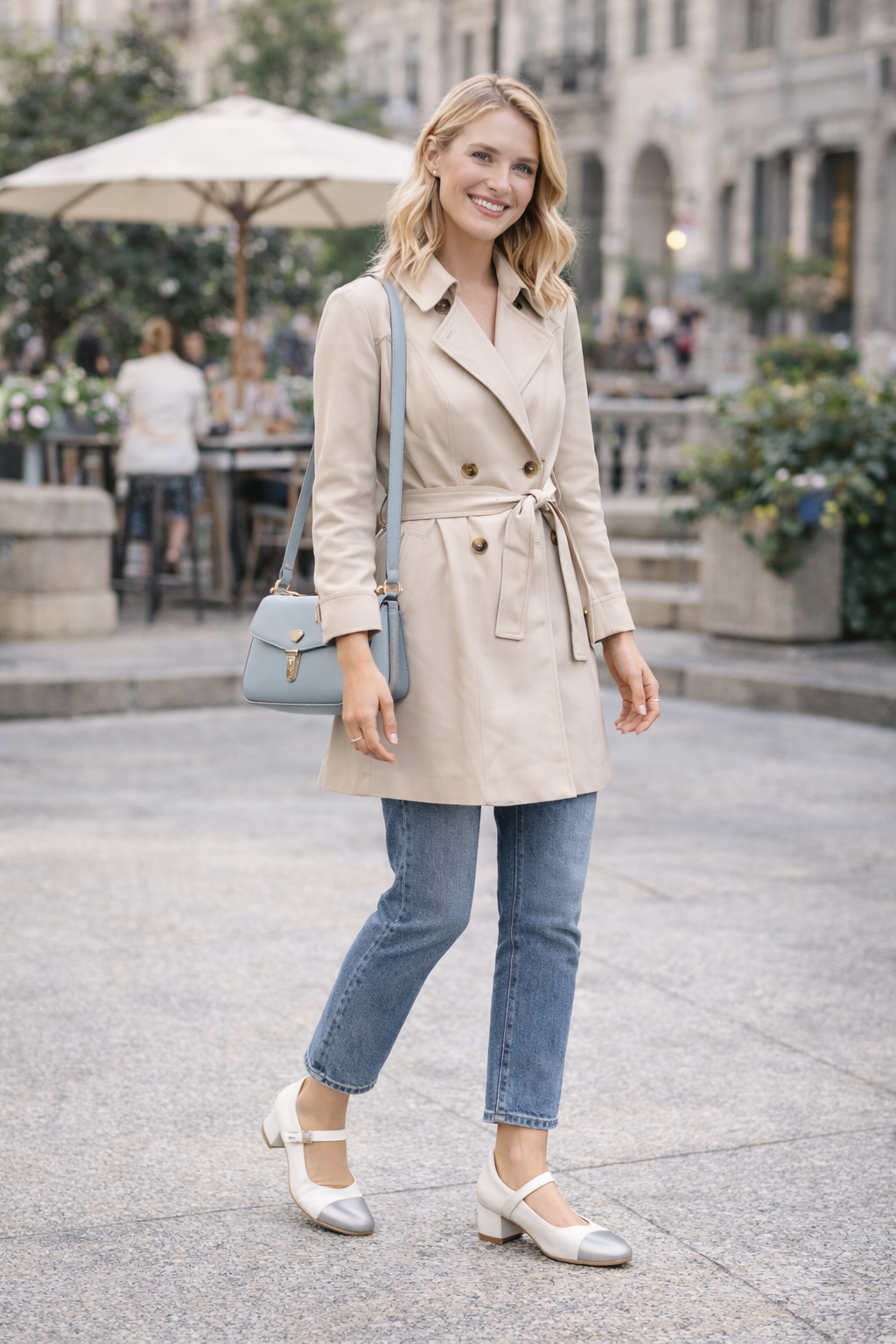 Jean-Friendly Stress-Free Lightweight Almond-Toe Mary Jane Heels