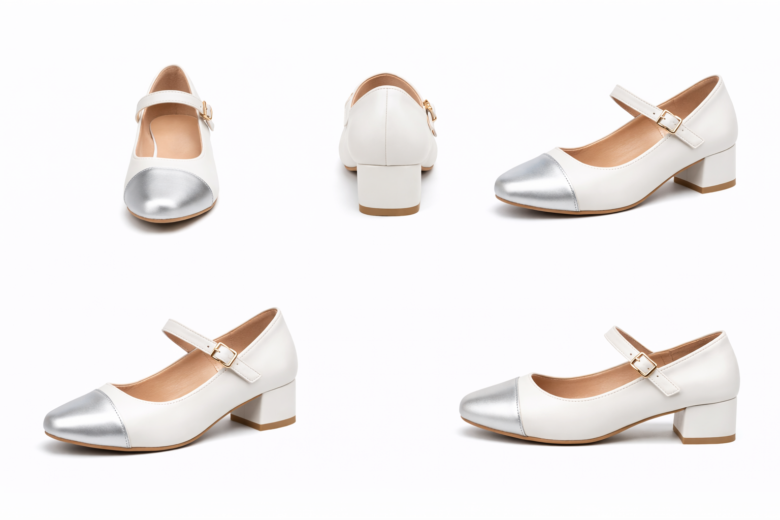 Jean-Friendly Stress-Free Lightweight Almond-Toe Mary Jane Heels