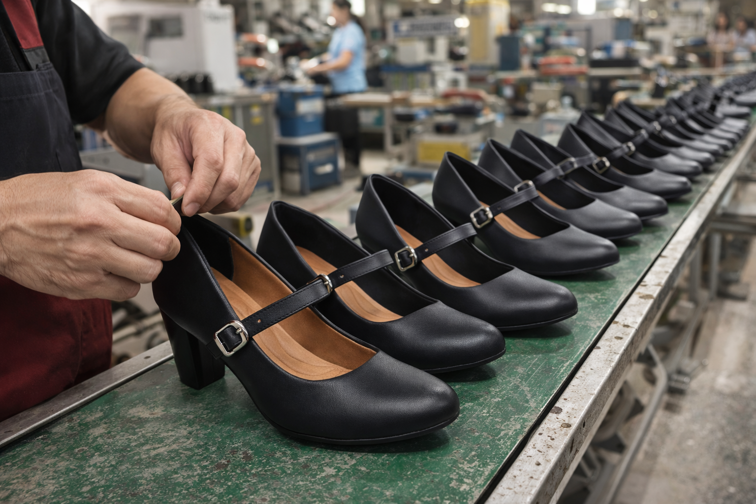 Lightweight Almond-Toe Mary Jane Heels for Women – Comfortable Block Heel Pumps