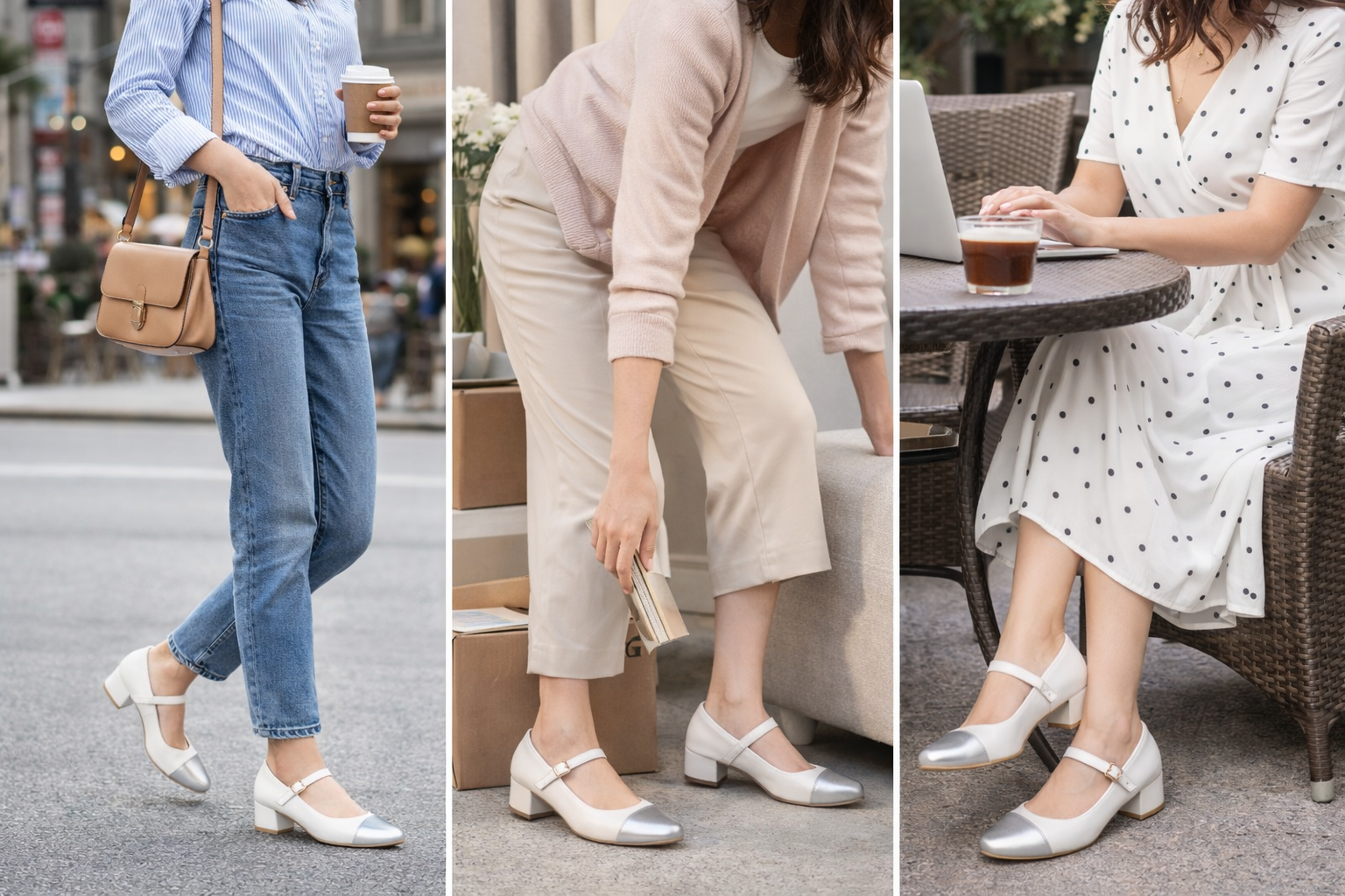 Jean-Friendly Stress-Free Lightweight Almond-Toe Mary Jane Heels