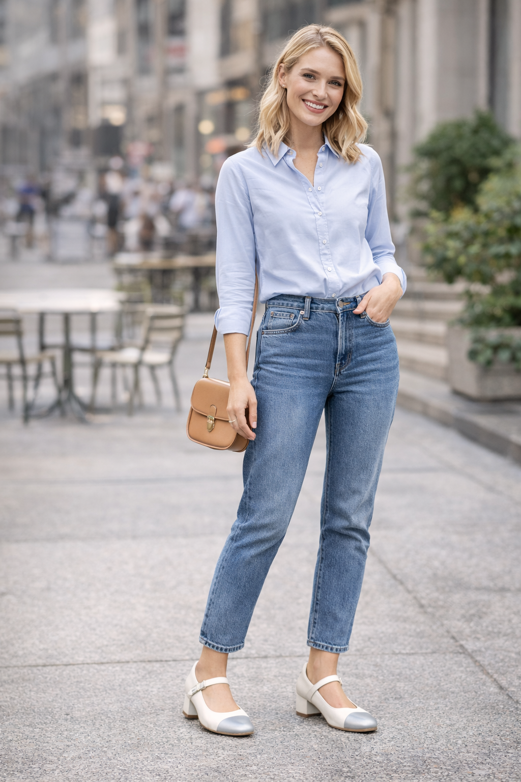 Jean-Friendly Stress-Free Lightweight Almond-Toe Mary Jane Heels