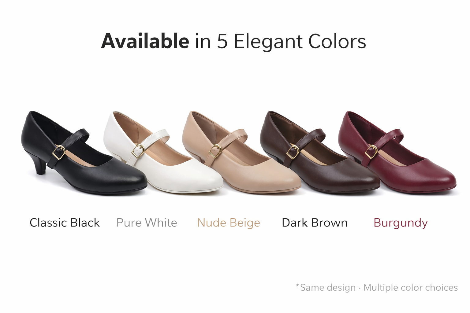 Elegant Mary Jane Style Comfortable Heels for Wome