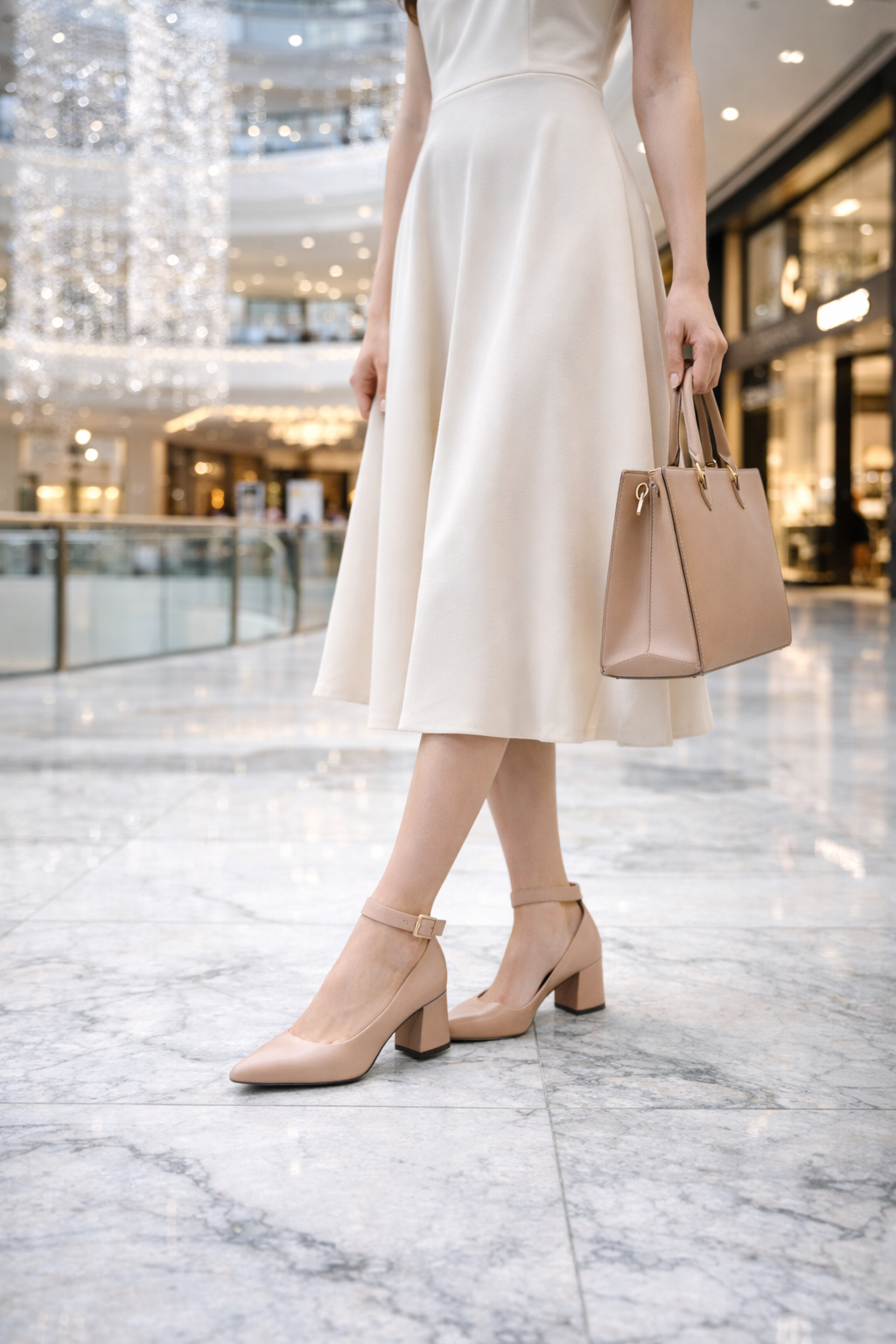 Jean-Friendly Stress Free Lightweight Almond-Toe Crossover Strap Comfortable Women’s Heels