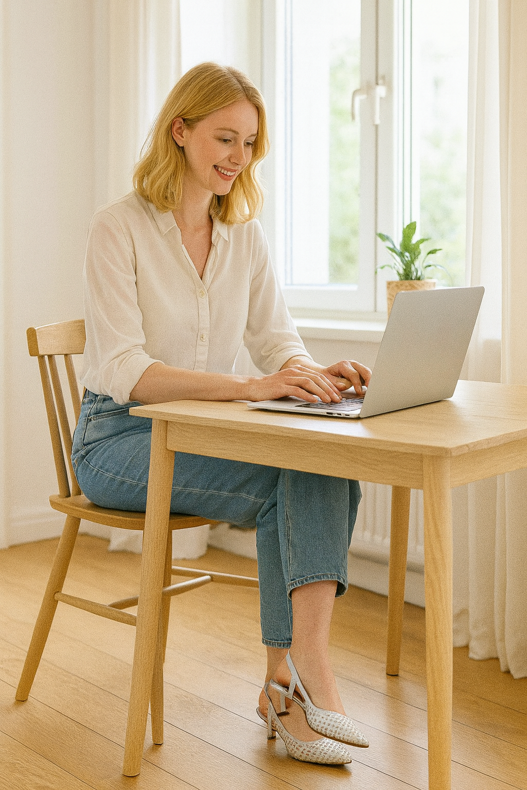 صنادل نسائية بكعب متوسط – تصميم مضفر أنيق مع مقدمة مدببة ومفتوحة للظهر لصيف أنيق