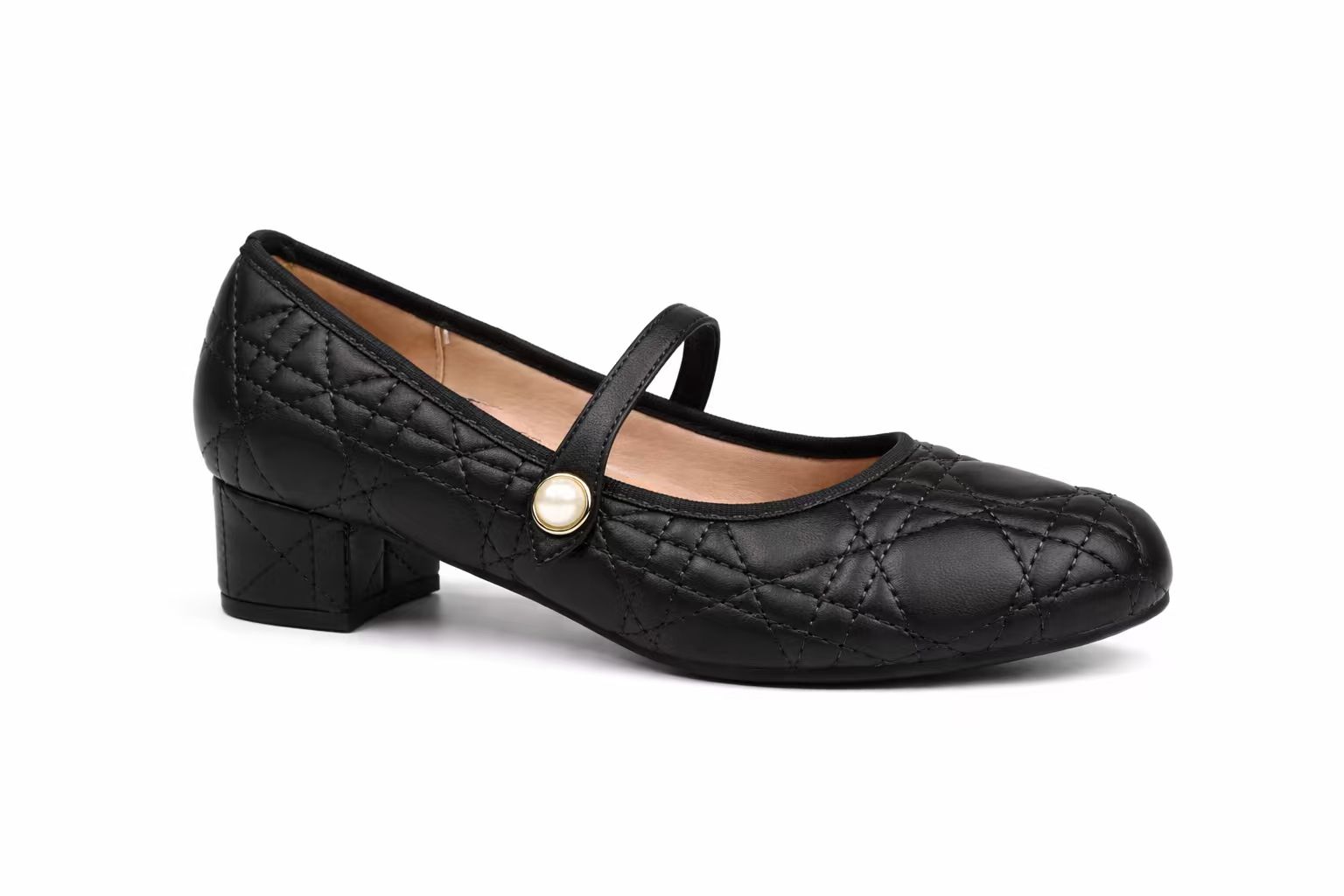 Jean-Friendly Lightweight Almond Toe Crossover Strap Comfortable Women's Low Heels