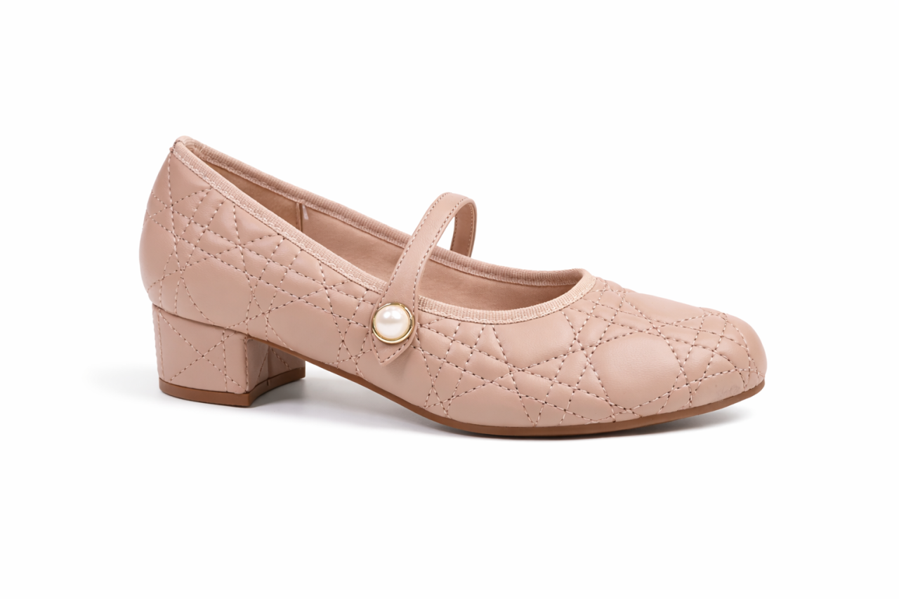 Jean-Friendly Lightweight Almond Toe Crossover Strap Comfortable Women's Low Heels
