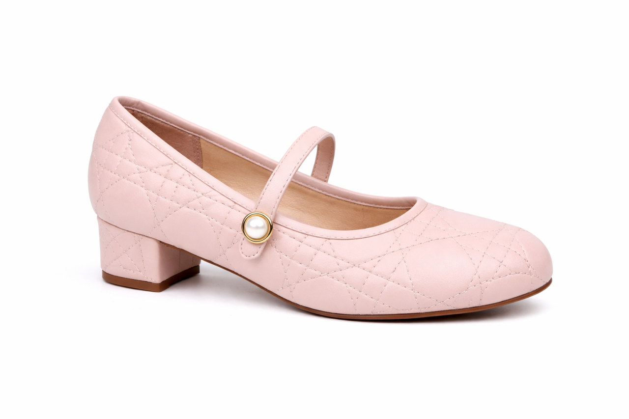 Jean-Friendly Lightweight Almond Toe Crossover Strap Comfortable Women's Low Heels