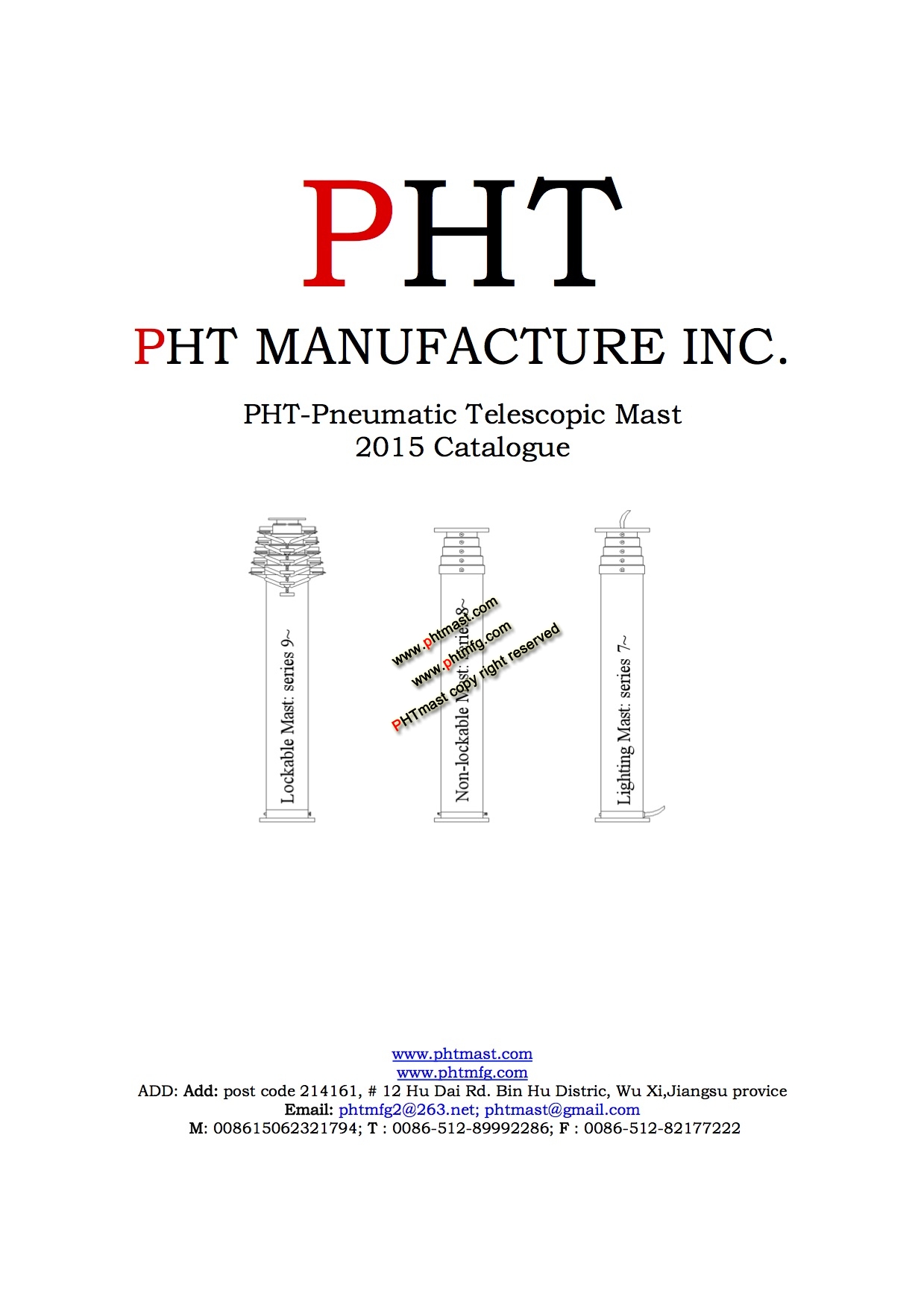 2015 catalogue pht pneumatic telescopic mast