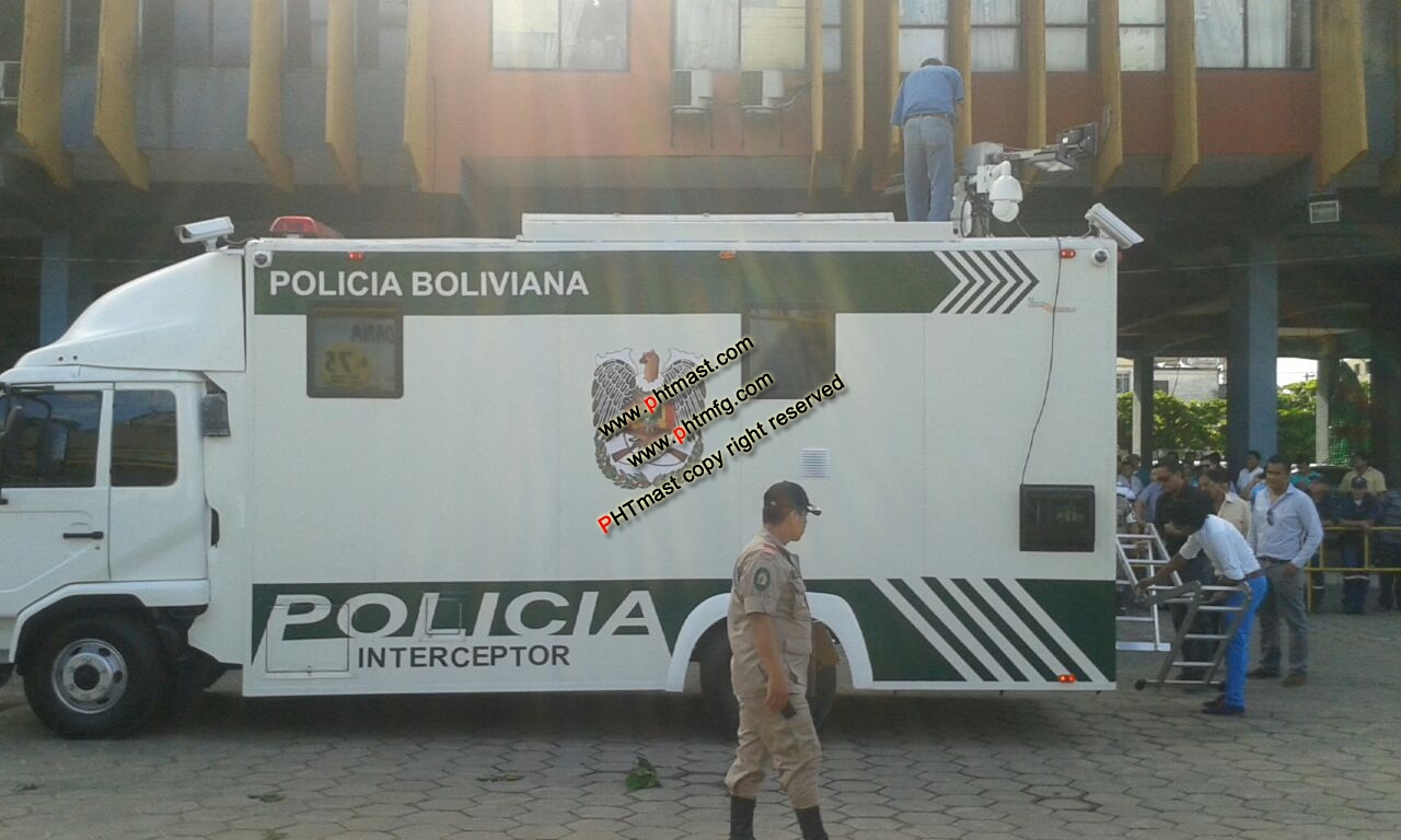 security pneumatic telescopic masts