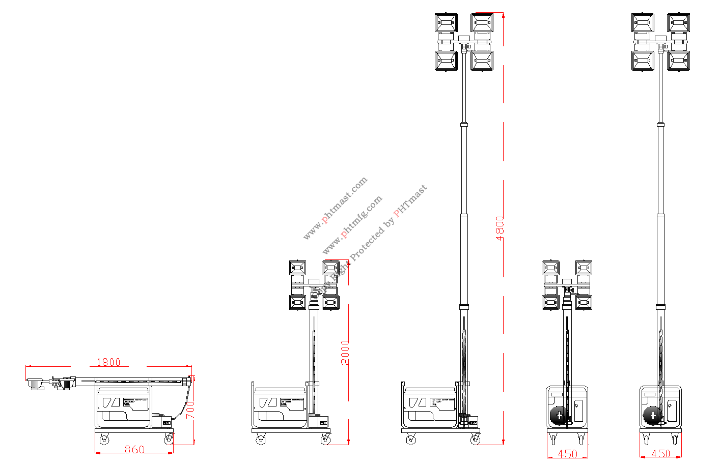 light tower PHT-540 light tower PHT-540