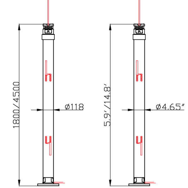 dimension of CCTVmast