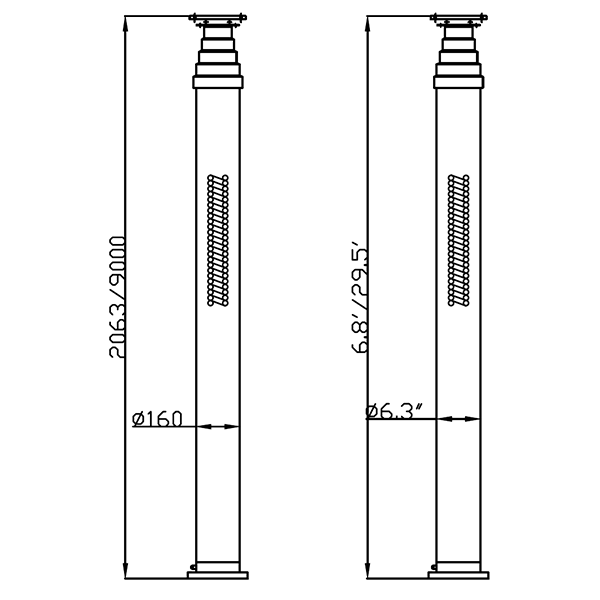 Dimension of 70606090