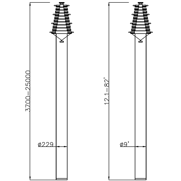 25m trailer mast tower