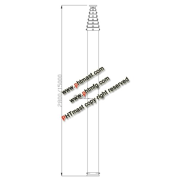 15m Telescopic Mast-50kg Payload