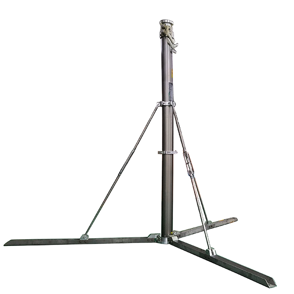 6m locking mast with tripod for 100kg payloads