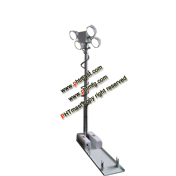 2.5m Roof-Mounted Lighting Tower-4x60W LED lamps
