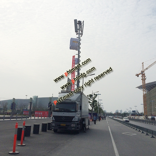 15m Super Heavy Duty Locking Mast for Mobile Telecommunication Tower