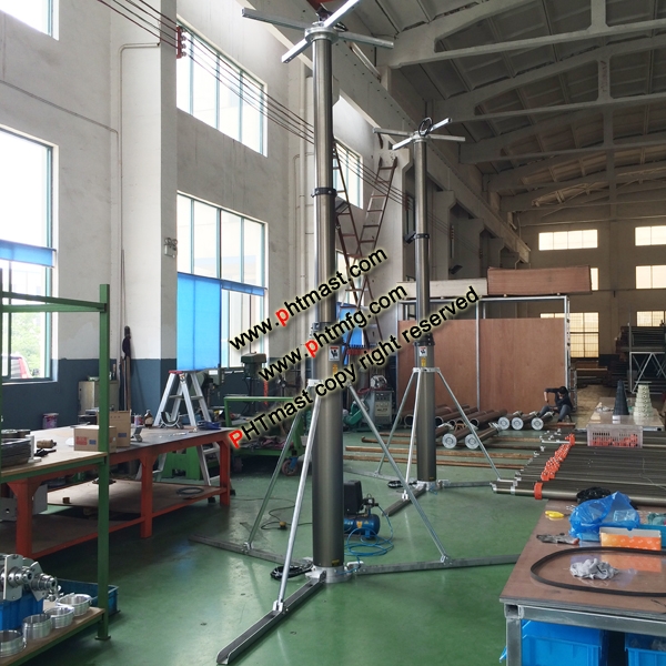 High Lighting Pneumatic Telescopic Masts