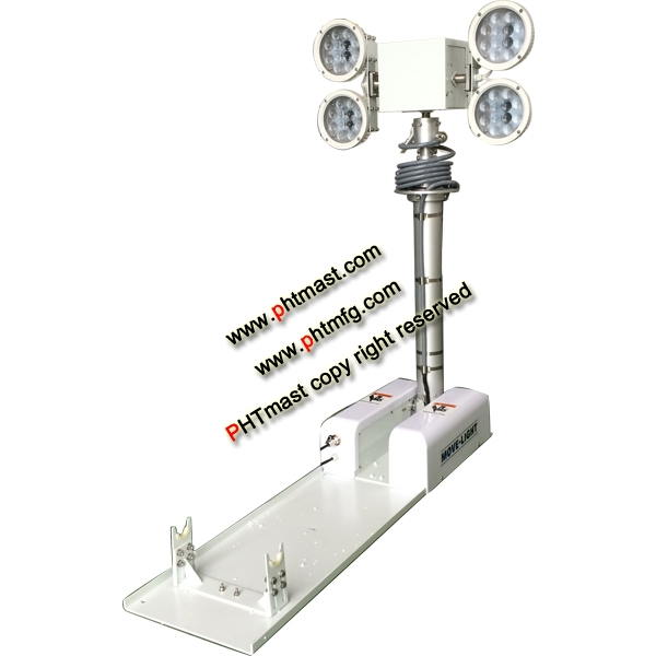 1.5m Roof-Mounted Lighting Tower-4x60W LED lamps