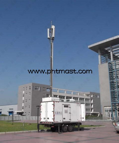 14.5m Pneumatic Masts for Mobile Transceiver Base Station