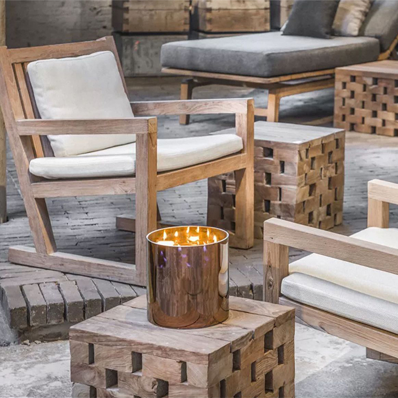 アウトドア無垢材はぎ合わせテーブル