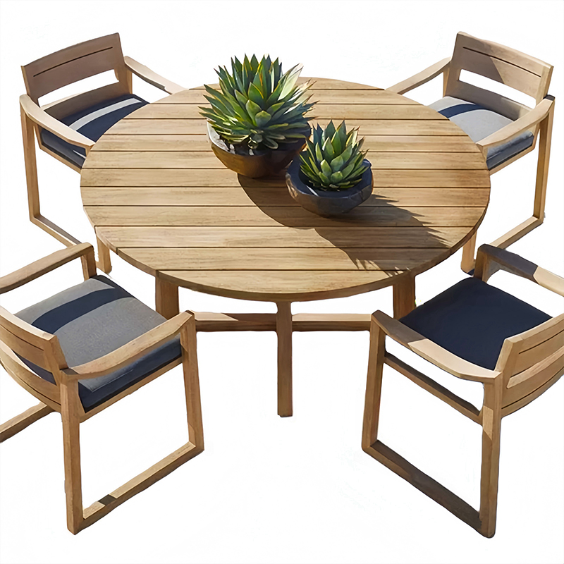 アンティーク調屋外用チーク材椅子