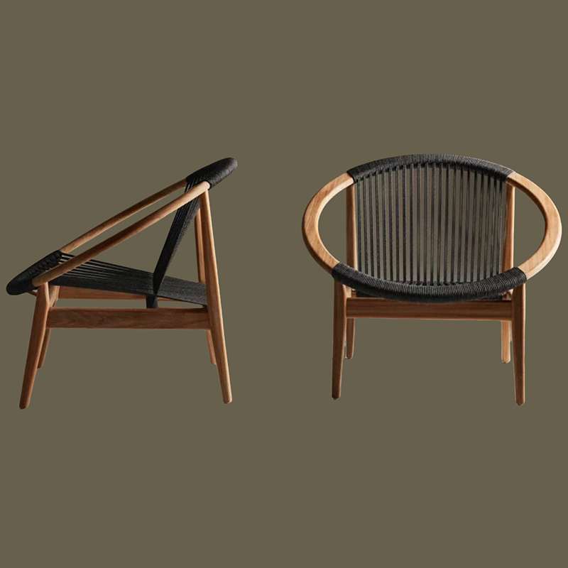 ラタン製庭園用リラックスチェア