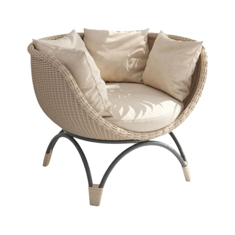 屋外用ラタン製リラックスチェア