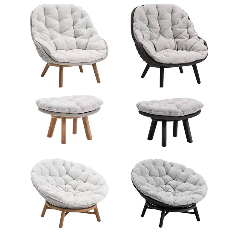 エッグシェル型編み藤リクライニングチェア