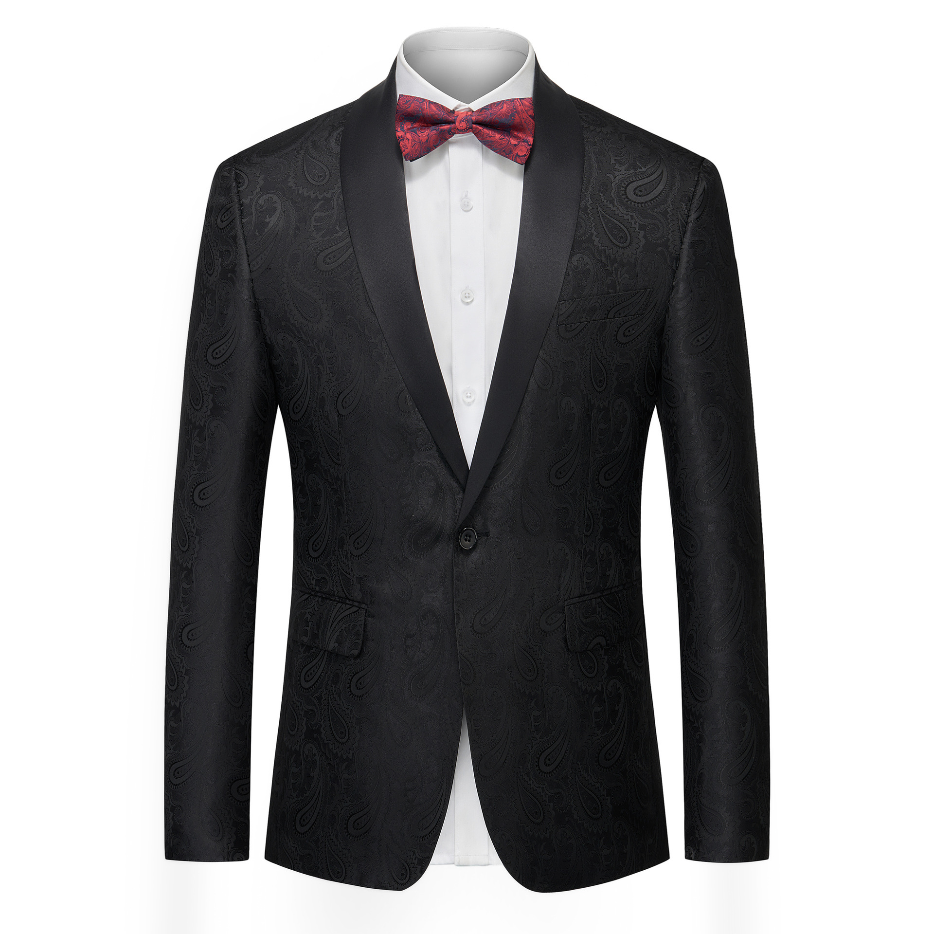 Men's Jacquard Dress Foreign Trade Fashion Suit Jacket Single West Multicolor Slim Stage Performance Wedding Banquet