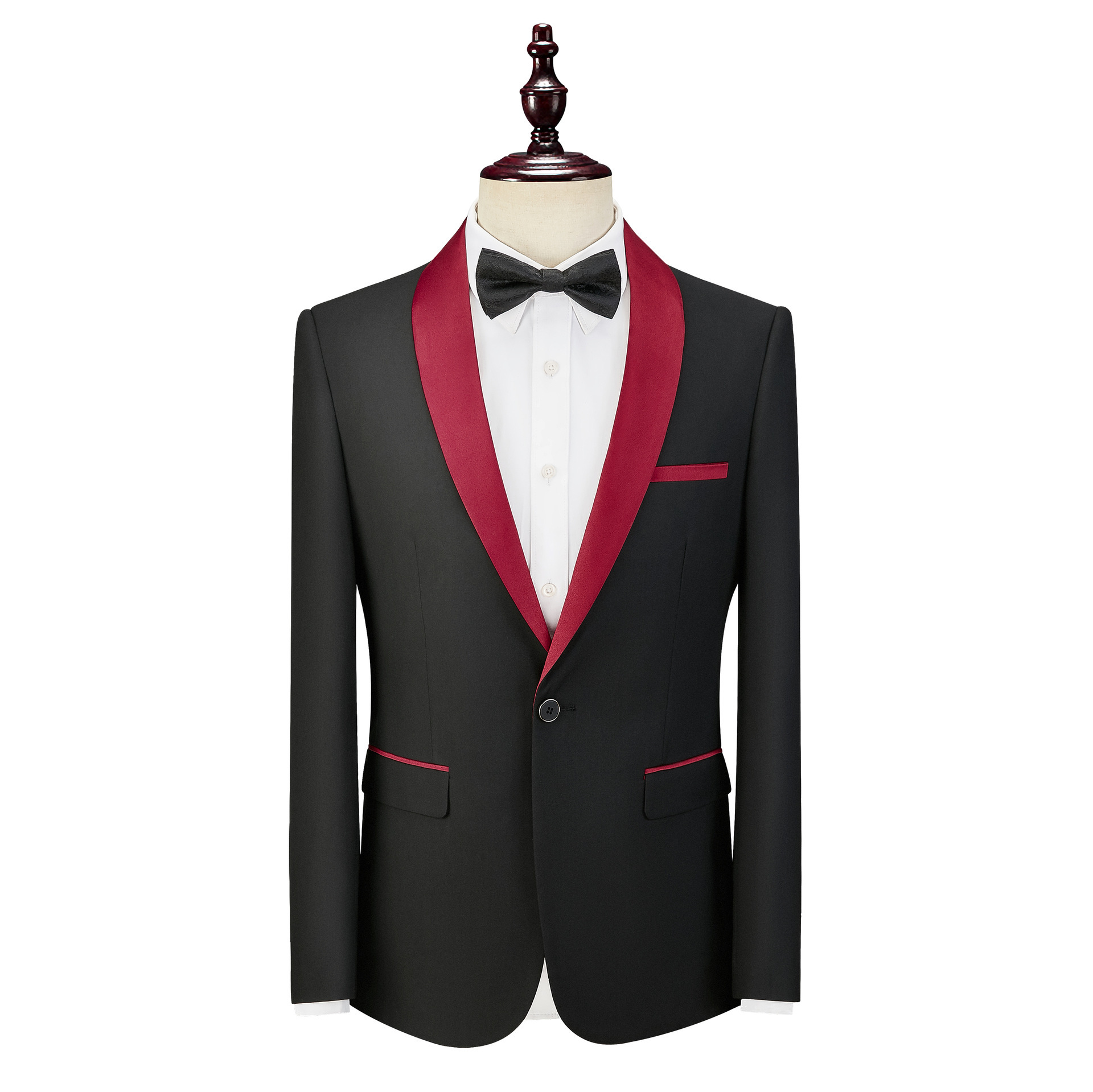 Men's suit jacket, green collar, stage suit dress, host performance, best man, groom jacket