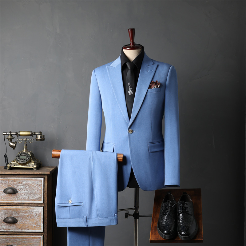 Brown men's suits, men's casual banquet best man clothing