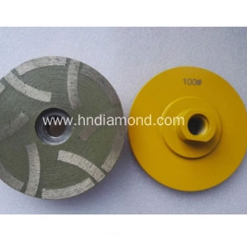 4 Inch Wet Diamond Grinding Wheel with Hybrid Bond, 12 Segments