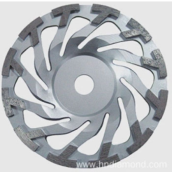 T Segment Swirl Cup Wheel for Concrete/Stone Use
