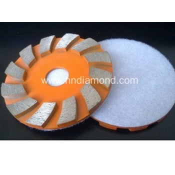 Flat Diamond Grinding Disc for Concrete with Hook and Loop