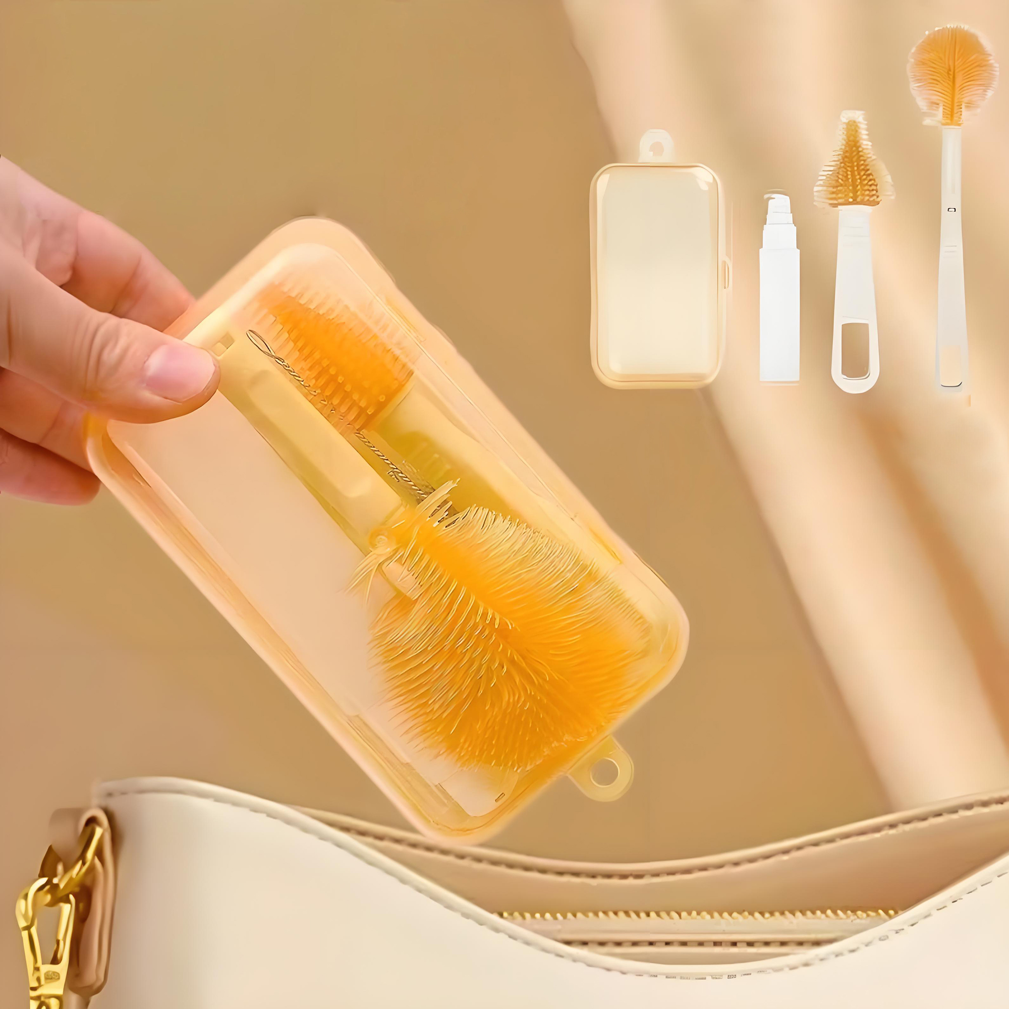 Portable 3-in-1 Cup Brush Set Silicone B