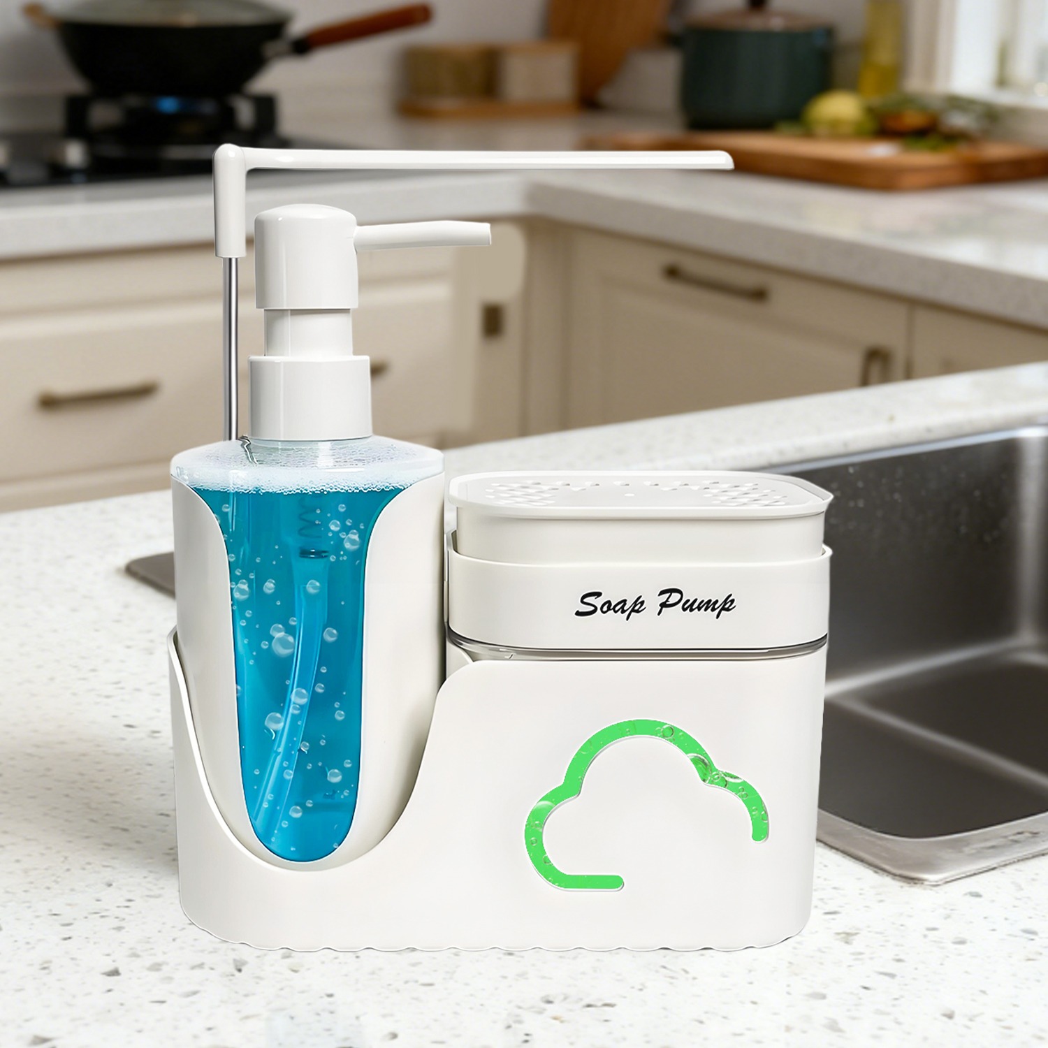 Dual-Function Plastic Desktop Dispenser 
