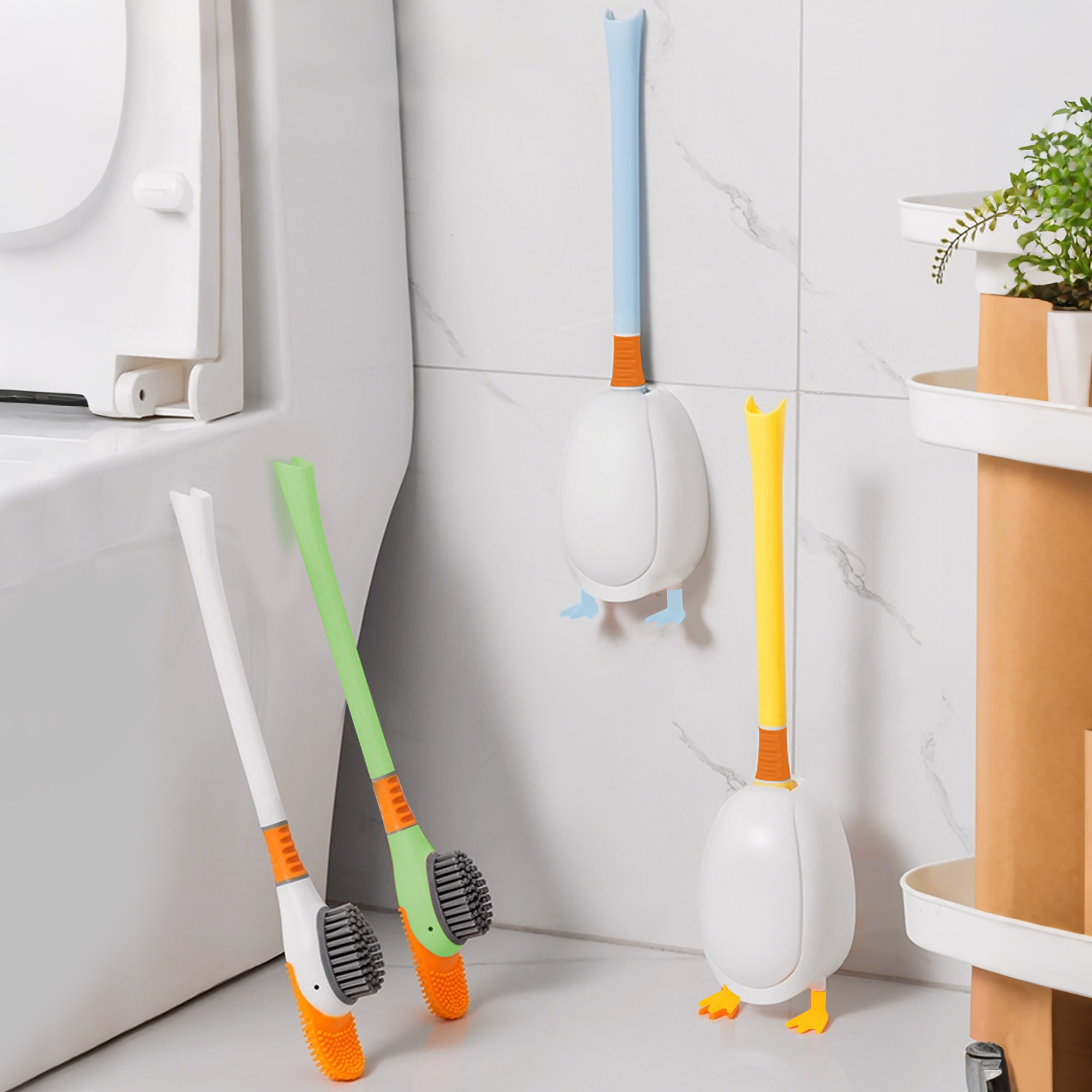 Cute Duck Plastic Wall-Mounted Toilet Br
